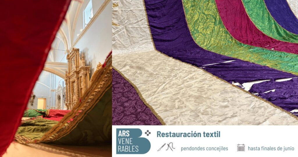 “Abierto por obra”: una visita al corazón de la restauración artística 9 Restauracion textil en Ars Venerables